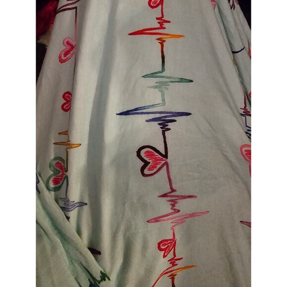 Muse Threads Heartbeat Women’s Lounge Wrap Dress Big Humans nurse medium bamboo - Picture 4 of 4